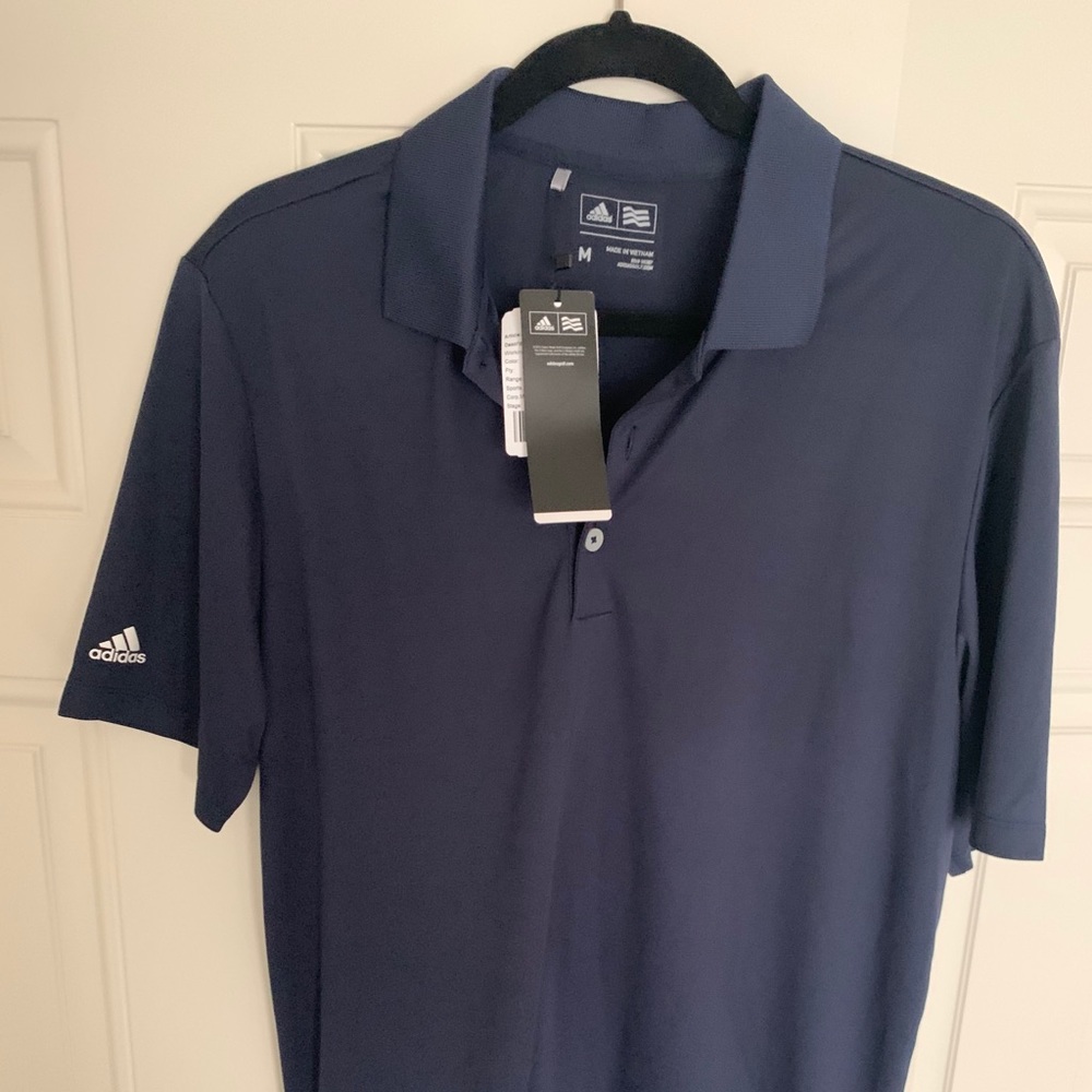 Men’s navy Adidas golf polo